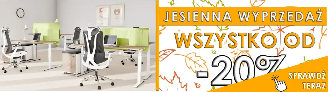 Baner rabat nowe kolekcje do 25%, biurka elektryczne PRO